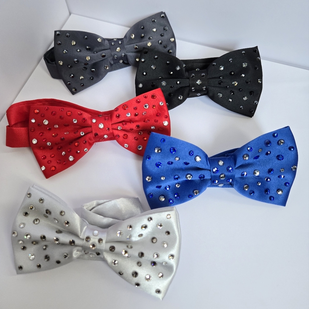 Lime Green Rhinestone Bowtie - Picture 5 of 6